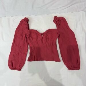 Wilfred (Aritzia) Puff Sleeve Corset Blouse